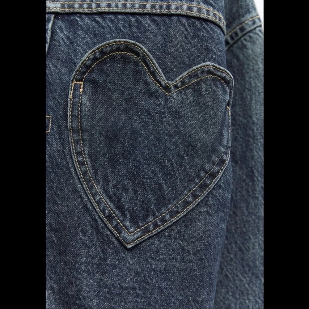 Zara Denim Heart Jacket Coat - Picture 6 of 6